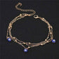 Feshionn IOBI Anklets ON SALE - Evil Eye Layered Ankle Bracelet In Silver or Gold