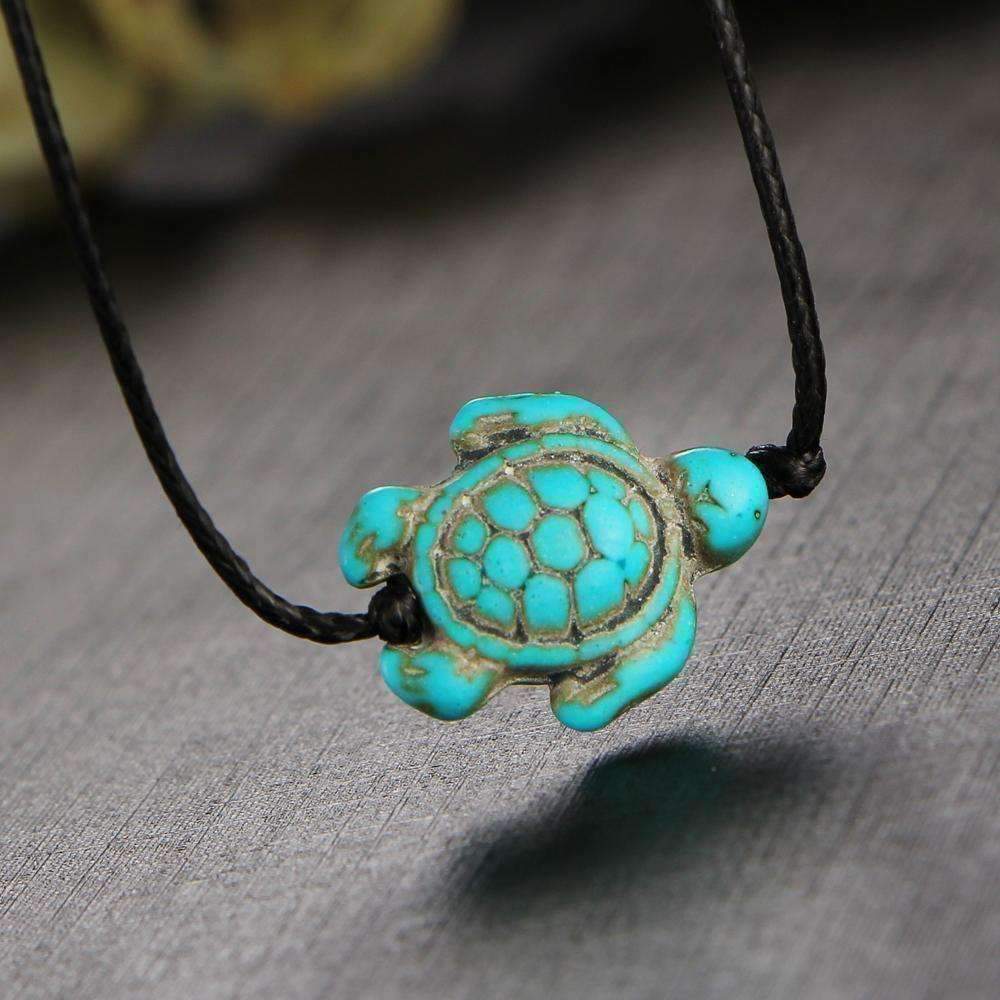 Feshionn IOBI Anklets ON SALE - Green Sea Turtle Turquoise Bead Anklet