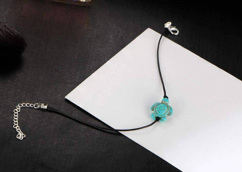 Feshionn IOBI Anklets ON SALE - Green Sea Turtle Turquoise Bead Anklet