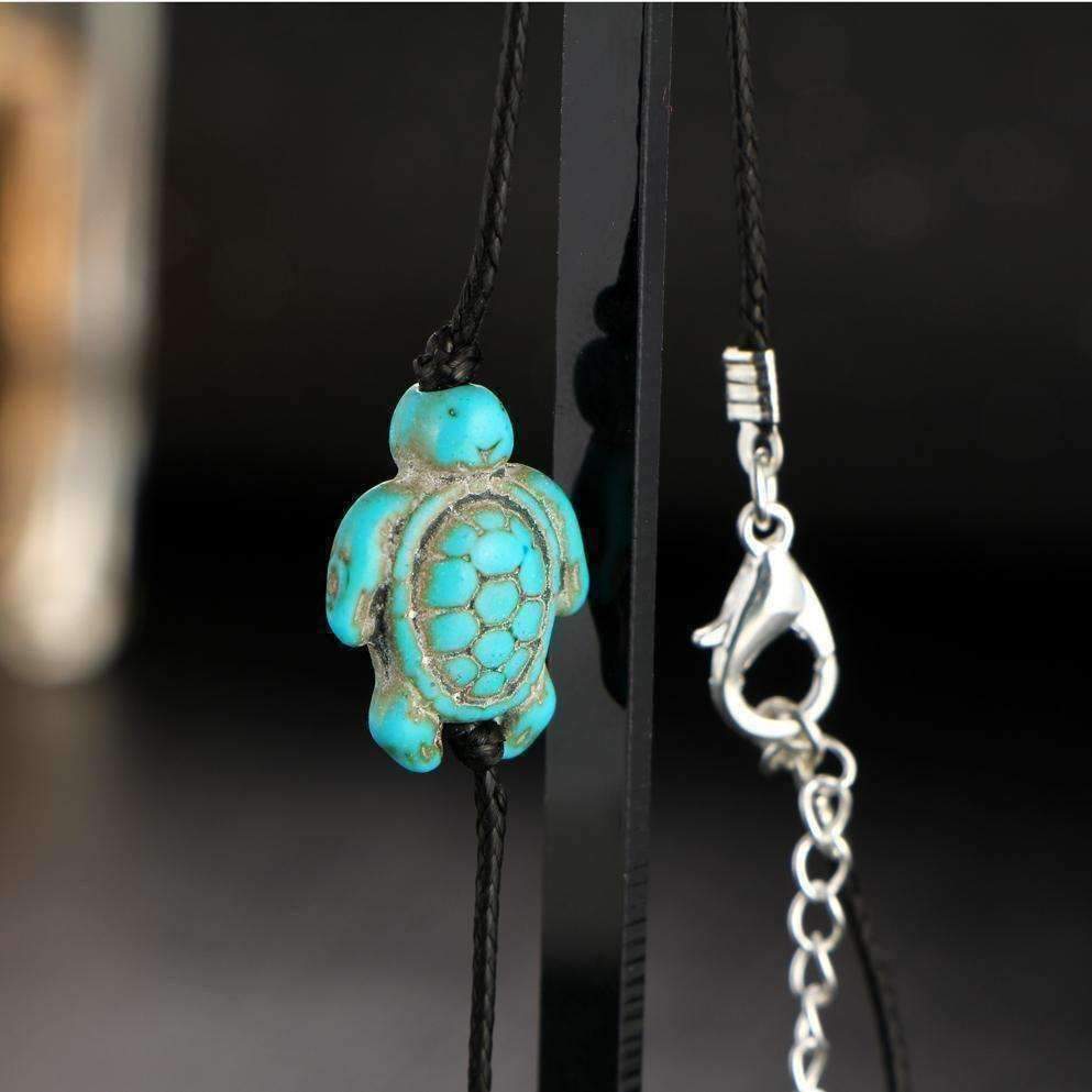 Feshionn IOBI Anklets ON SALE - Green Sea Turtle Turquoise Bead Anklet
