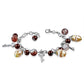Feshionn IOBI bracelets Bronze Attic Treasures Vintage Key Beaded Charm Bracelet in Ruby or Bronze
