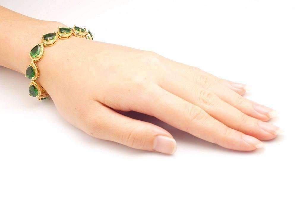 Feshionn IOBI bracelets Graceful Water Drop CZ 18k Gold Plated Bracelet