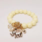 Feshionn IOBI bracelets Ivory White Lucky Elephant Charm Bead Bracelet - Choose Your Color