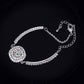 Feshionn IOBI bracelets Luminaré 1ct Austrian Crystal Double Halo Bracelet White Gold Plated