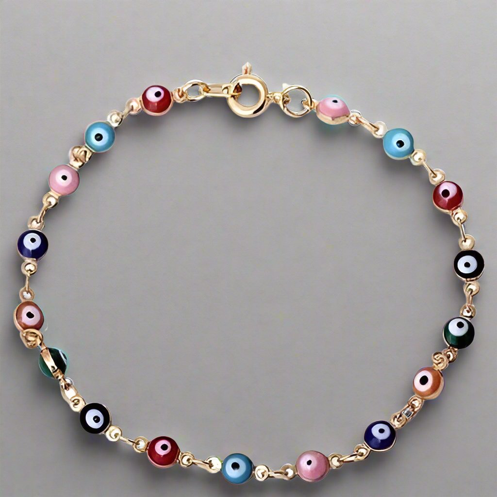 Feshionn IOBI bracelets Multi Teeny Tiny 'Evil Eye' Multi-color Bracelet