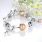 Feshionn IOBI bracelets ON SALE - Peach Champagne Celebration Charm Bead Collection Silver Bangle Bracelet