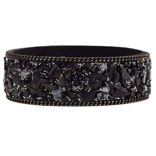 Feshionn IOBI bracelets ON SALE - Treasure Gemstone Encrusted Sueded Leather Wrap Bracelet ~ Six Earthy Colors