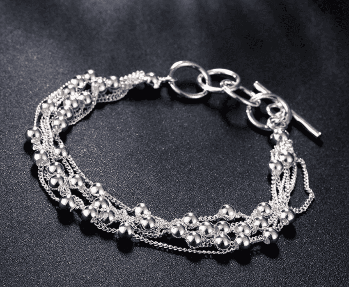 Feshionn IOBI bracelets Roly Beads Sterling Silver Toggle Bracelet