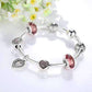 Feshionn IOBI bracelets "Shimmering Rose" Silver Bangle Bracelet