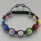 Feshionn IOBI bracelets Sparkly Crystals Hand Made Shamballa - Multicolor Crystal and Hematite Shamballa Bracelet