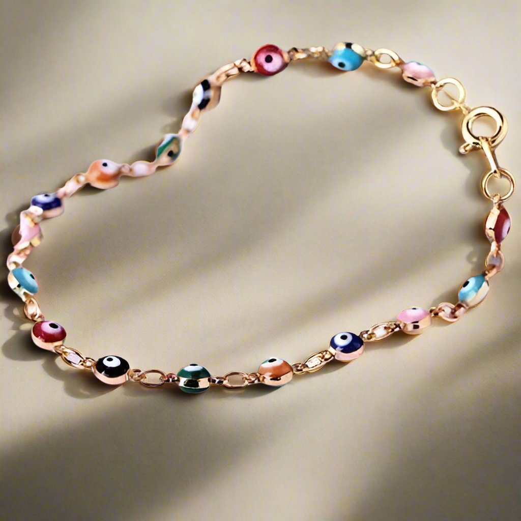 Feshionn IOBI bracelets Teeny Tiny 'Evil Eye' Multi-color Bracelet