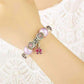 Feshionn IOBI bracelets "Think Pink" Silver Bangle Bracelet