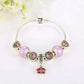 Feshionn IOBI bracelets "Think Pink" Silver Bangle Bracelet