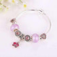 Feshionn IOBI bracelets "Think Pink" Silver Bangle Bracelet
