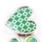 Feshionn IOBI Charms Green Checks Pop Art Heart Charm for Charm Locket Necklaces ~ Your Choice