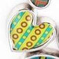 Feshionn IOBI Charms Green Stripes Pop Art Heart Charm for Charm Locket Necklaces ~ Your Choice
