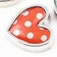 Feshionn IOBI Charms Orange Dots Pop Art Heart Charm for Charm Locket Necklaces ~ Your Choice