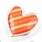 Feshionn IOBI Charms Orange Stripes Pop Art Heart Charm for Charm Locket Necklaces ~ Your Choice