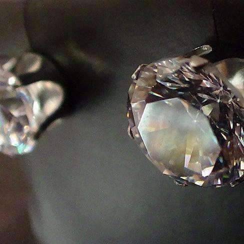 Feshionn IOBI Earrings 10mm / Clear Brilliant Swiss CZ Diamond Stud Earrings - 4 Sizes to Choose!