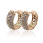 Feshionn IOBI Earrings 18K Yellow Gold OB Youthful Collection - Petite Diamond Pave Platinum or 18K Yellow Gold Filigree Hoop Earrings