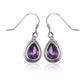 Feshionn IOBI Earrings Bezel Set Alexandrite Sapphire Pear 2.1CT IOBI Precious Gems Earrings