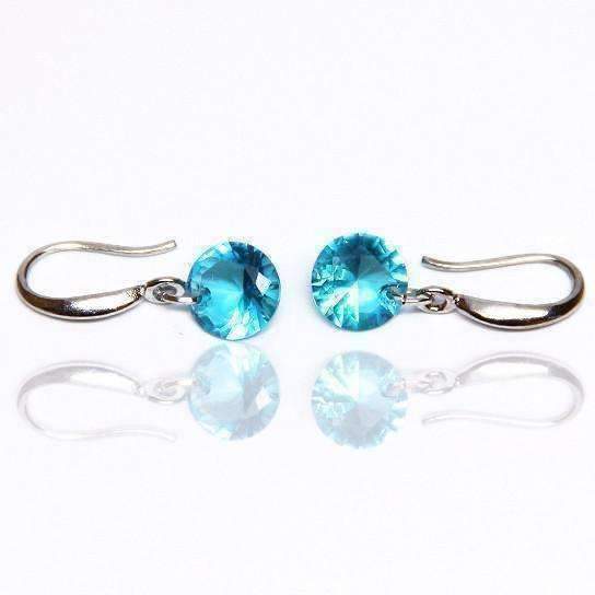 Feshionn IOBI Earrings Blue Topaz / 8mm Naked IOBI Crystals Drill Earrings - The Exotic Collection by Feshionn IOBI