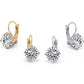 Feshionn IOBI Earrings Bold 7 CTW Solitaire Leverback Earrings in Yellow, Rose or White Gold