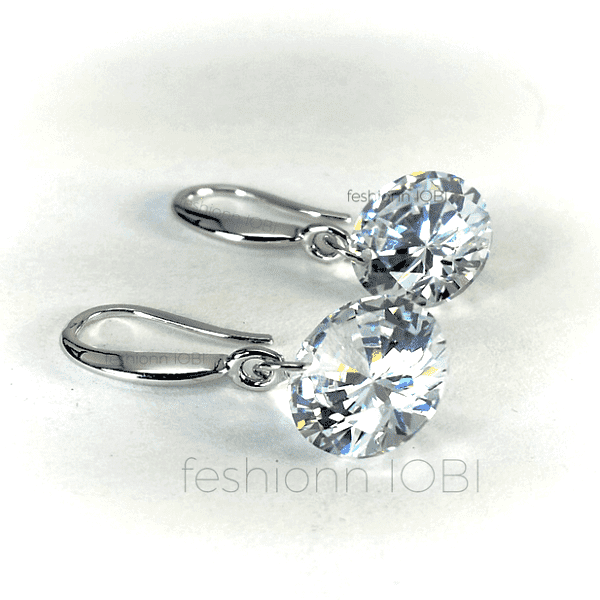 Feshionn IOBI Earrings Diamond White / 10mm Naked IOBI Crystals Drill Earrings - The Exotic Collection by Feshionn IOBI