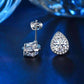 Feshionn IOBI Earrings Diamond White Infused 1CT Austrian Crystal Pear Stud Earrings
