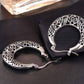 Feshionn IOBI Earrings Etched Vintage Rose Hoop Earrings