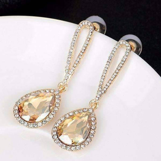 Feshionn IOBI Earrings Evening Splendor Austrian Crystal Drop Earrings in Three Elegant Colors