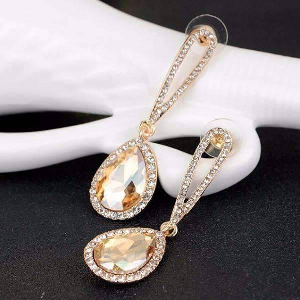 Feshionn IOBI Earrings Evening Splendor Austrian Crystal Drop Earrings in Three Elegant Colors