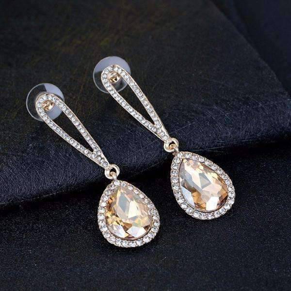 Feshionn IOBI Earrings Evening Splendor Austrian Crystal Drop Earrings in Three Elegant Colors