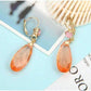 Feshionn IOBI Earrings Fascinating Long Teardrop Bead and CZ Dangle Earrings ~ Six Colors to Choose!