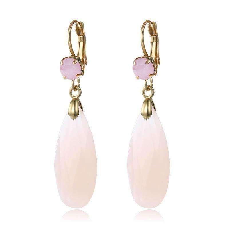 Feshionn IOBI Earrings Fascinating Long Teardrop Bead and CZ Dangle Earrings ~ Six Colors to Choose!