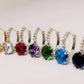 Feshionn IOBI Earrings Get All Exotic Set- Discounted Exotic Gems CZ Solitaire Hoop Earrings