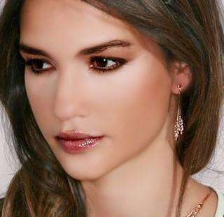 Feshionn IOBI Earrings Glistening Stardust Crystals Rose Gold Or Yellow Gold Dual Dangling Chain Drop Earrings
