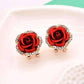 Feshionn IOBI Earrings Golden Reflections Metallic Rose Lever Back Stud Earrings - in Four Colors