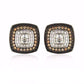 Feshionn IOBI Earrings Golden Spinel and Cushion Cut Smoky Quartz IOBI Precious Gems Earrings