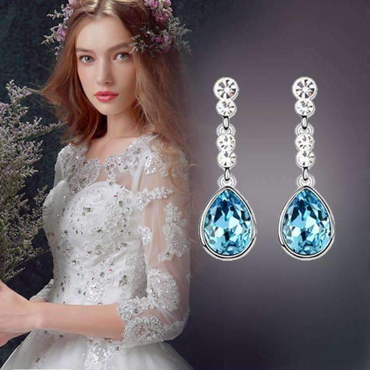Feshionn IOBI Earrings IOBI Crystals Dew Drop Earrings - Choose Your Color
