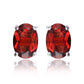 Feshionn IOBI Earrings Legacy Garnet Oval Cut Genuine 1.6CT IOBI Precious Gems Stud Earrings