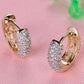 Feshionn IOBI Earrings OB Youthful Collection - Petite Diamond Pave Platinum or 18K Yellow Gold Filigree Hoop Earrings