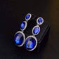 Feshionn IOBI Earrings ON SALE - Evening Elegance Triple Crystal Drop Earrings - Two Colors To Choose