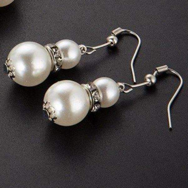 Feshionn IOBI Earrings ON SALE - Ivory Pearl Bead and Crystal Accent Earrings