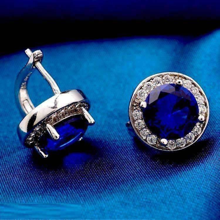 Feshionn IOBI Earrings ON SALE - Round Cut Halo Earrings in Five Elegant Colors