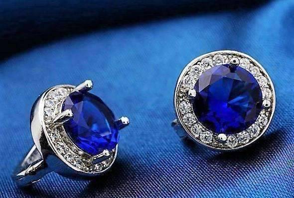 Feshionn IOBI Earrings ON SALE - Round Cut Halo Earrings in Five Elegant Colors