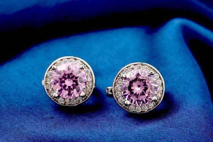 Feshionn IOBI Earrings ON SALE - Round Cut Halo Earrings in Five Elegant Colors