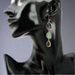 Feshionn IOBI Earrings ON SALE - Shades Graduated Tri-Tone Dangling Crystal Lever Back Earrings ~ Five Colors to Choose