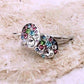 Feshionn IOBI Earrings Party Confetti Austrian Crystal White Gold Plated Leverback Earrings