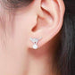 Feshionn IOBI Earrings Playful Kitten and Pearl Ball Sterling Silver Stud Earrings